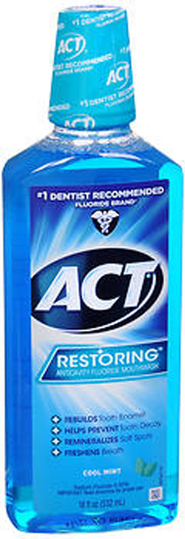 ACT Restoring Anticavity Fluoride Mouthwash Cool Mint - 18 oz