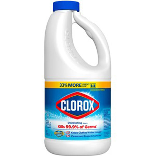 Clorox Disinfecting Bleach, Concentrated Formula Regular - 43 fl oz